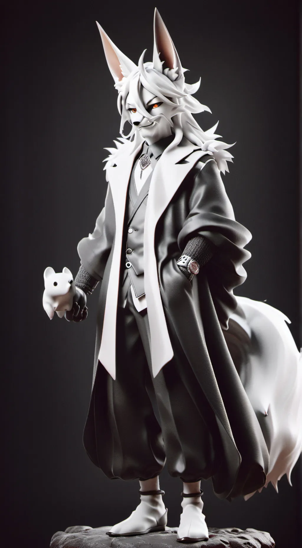 ai character: frowny Fox  background