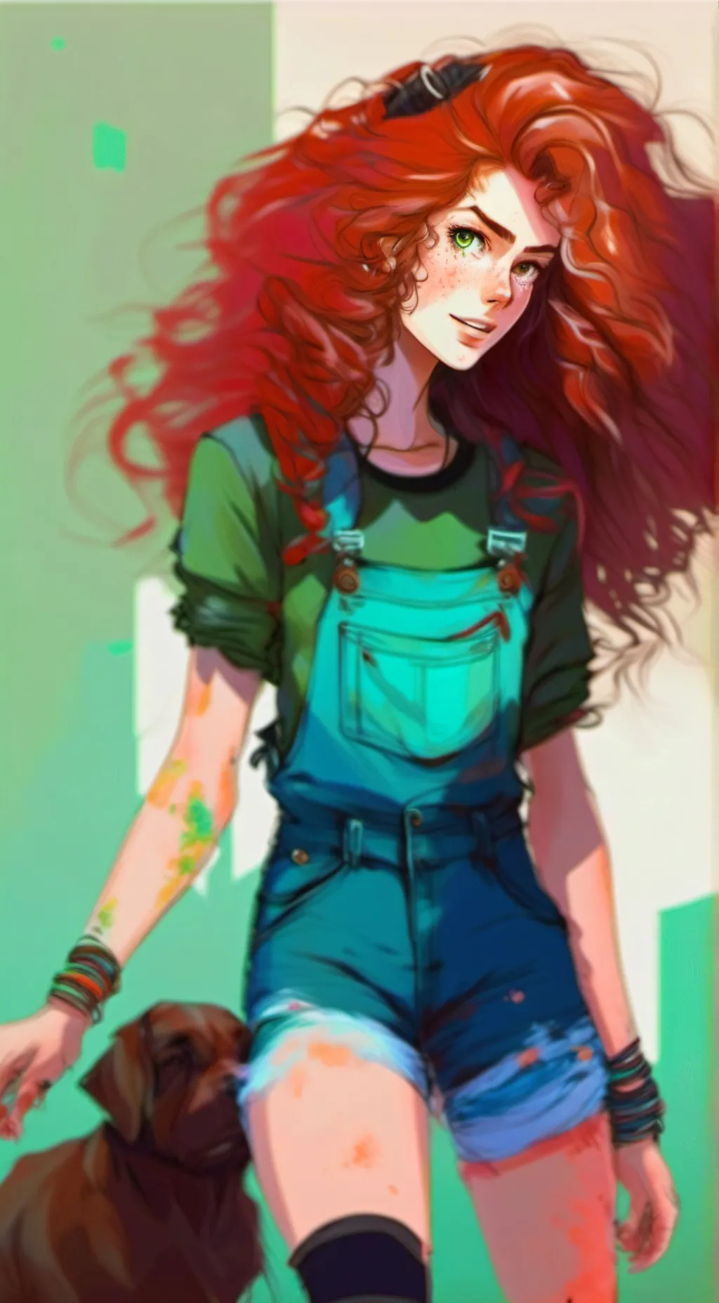 ai character: Rachel E Dare  background