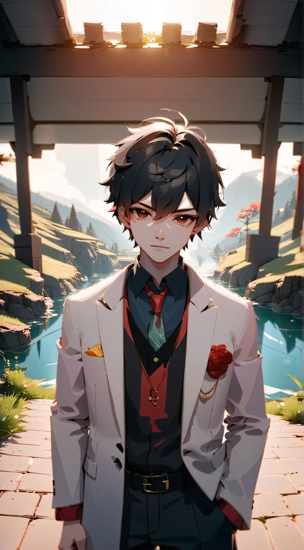 ai character: glaze background