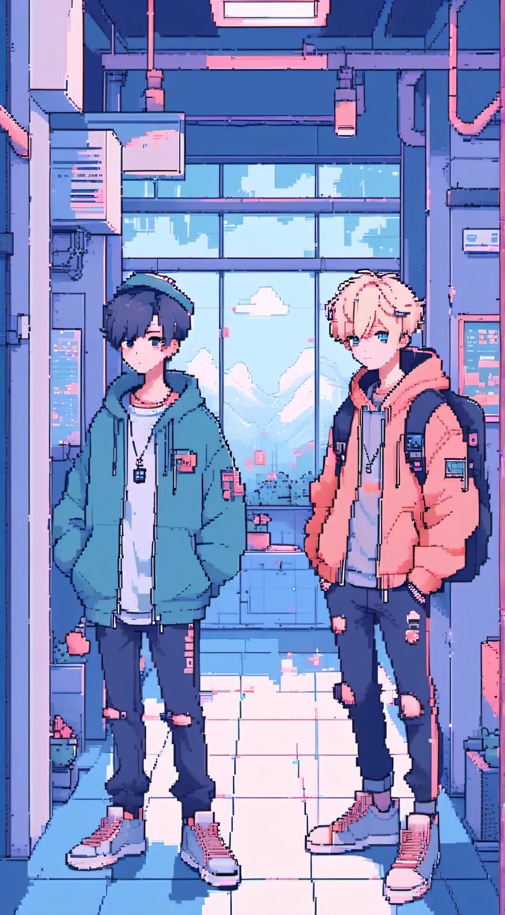 ai character: sam and colby ♥  background
