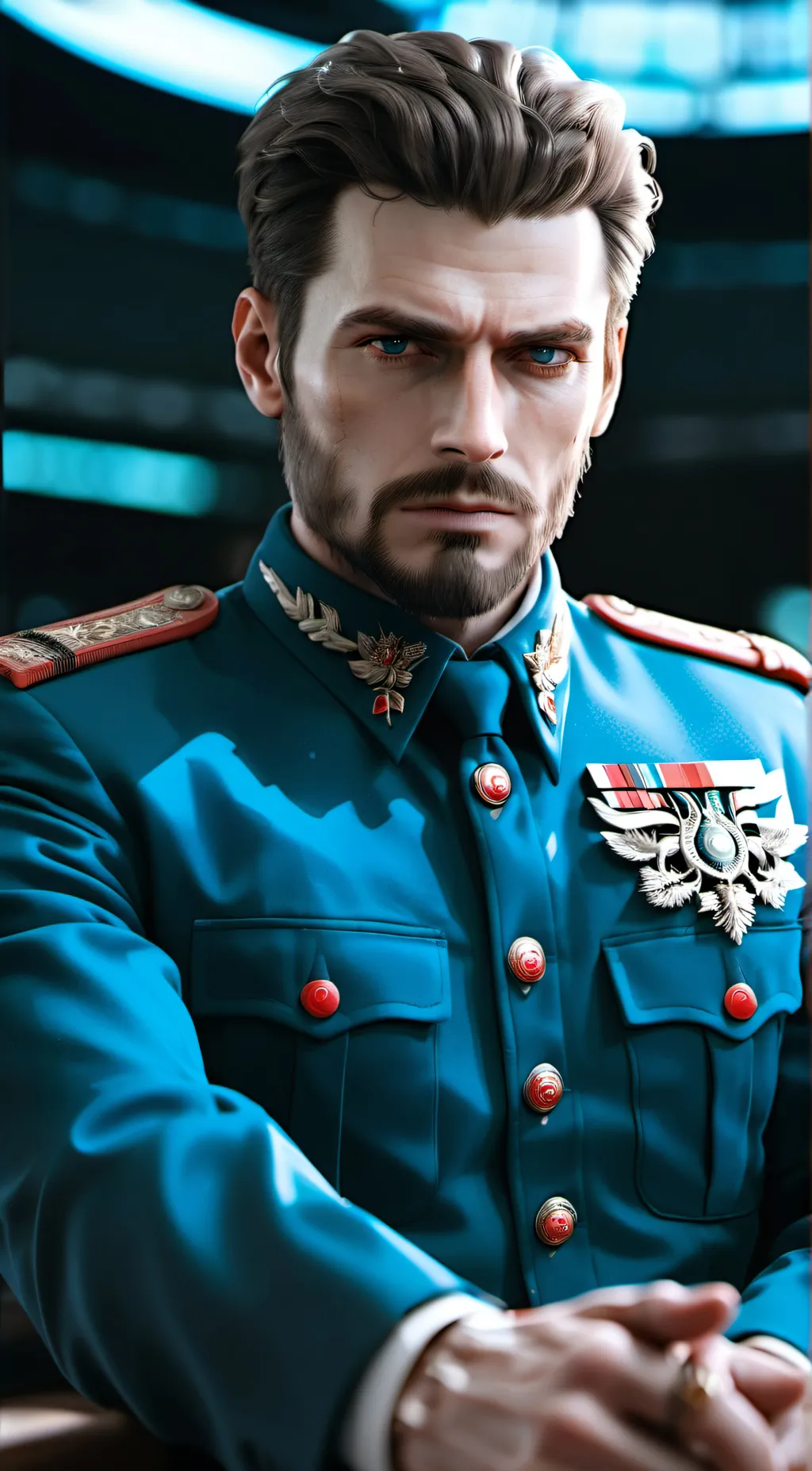 ai character: captured by army background