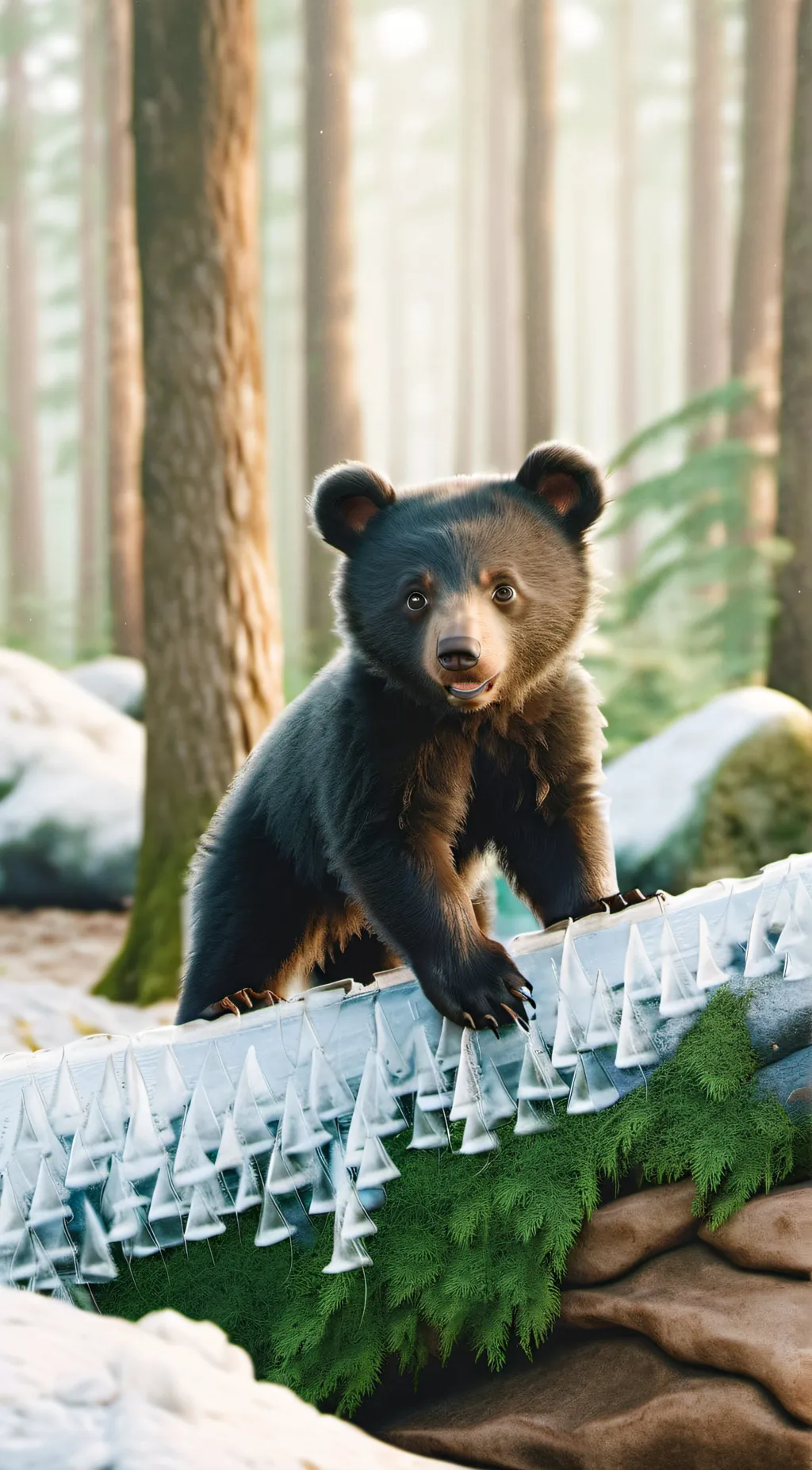 ai character: forest background