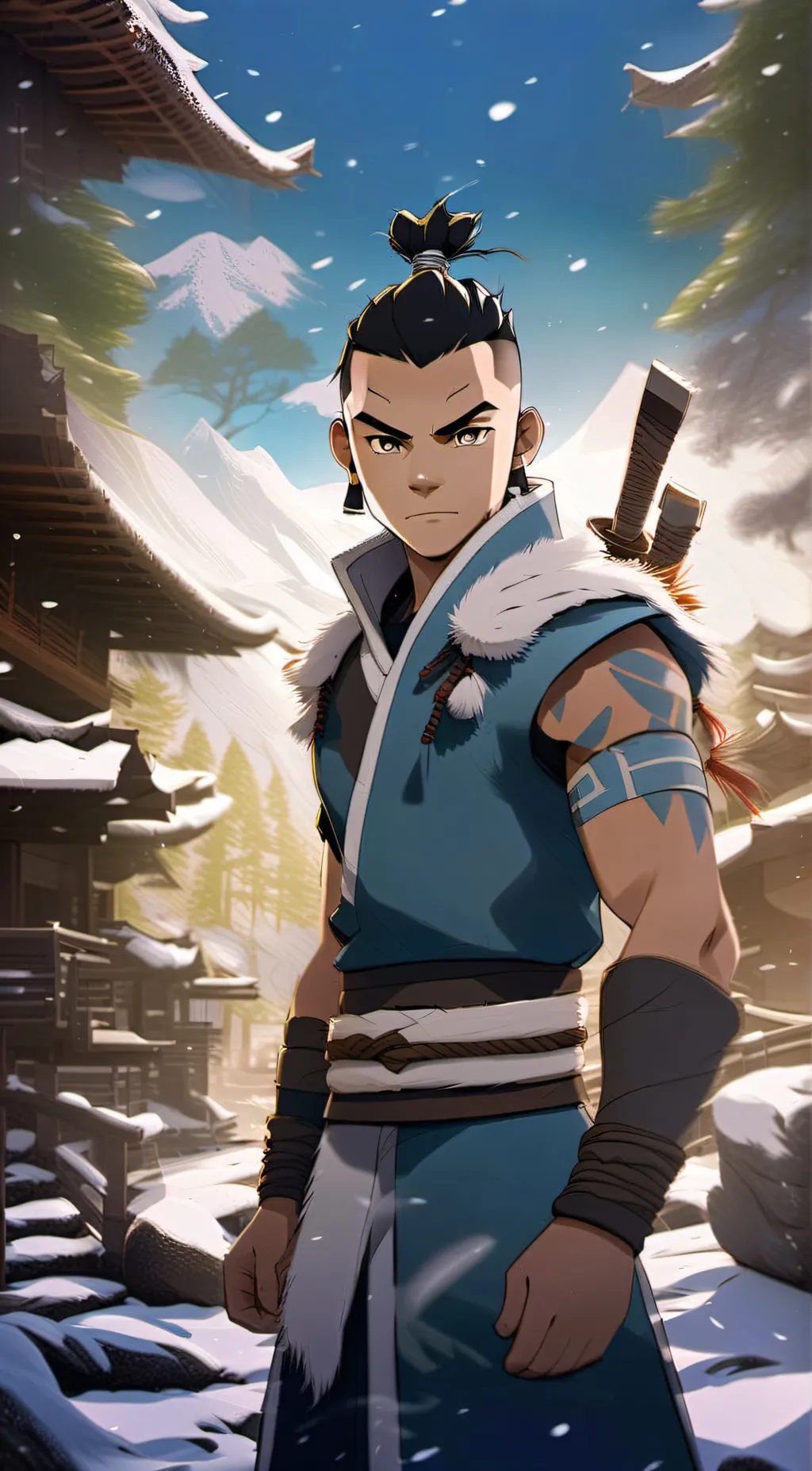 ai character: sokka  background