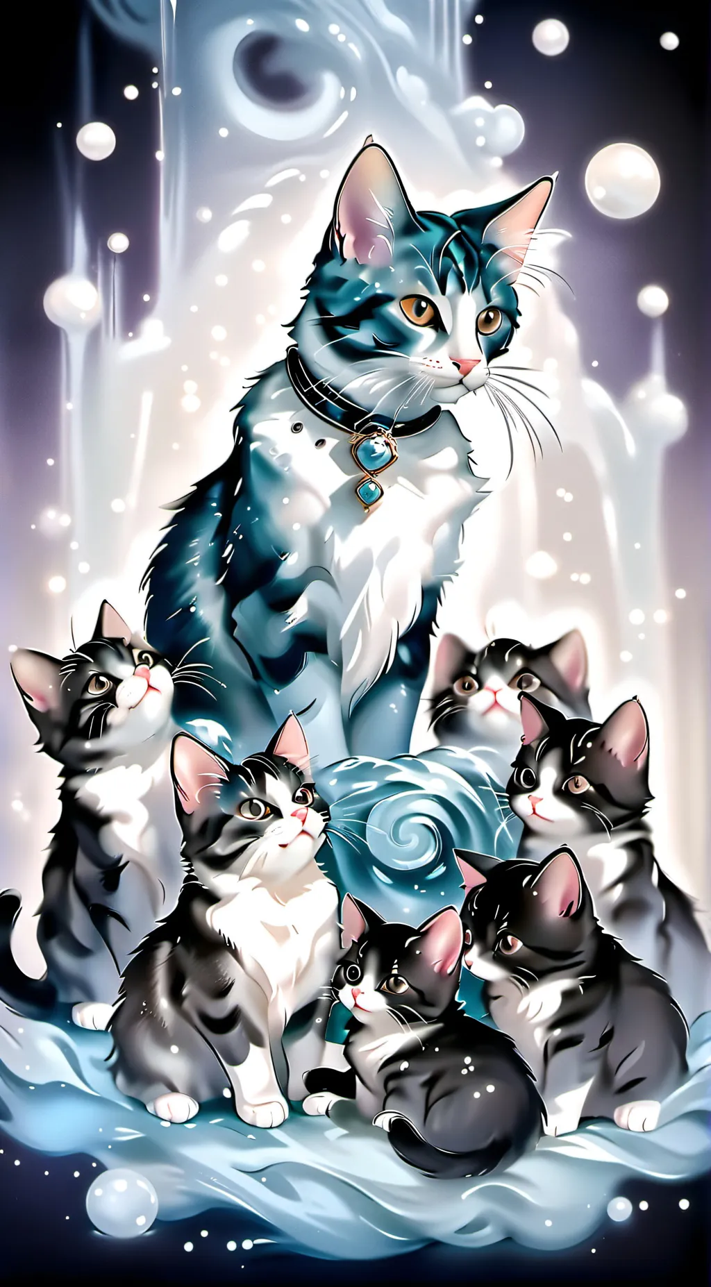 ai character: mama cat background