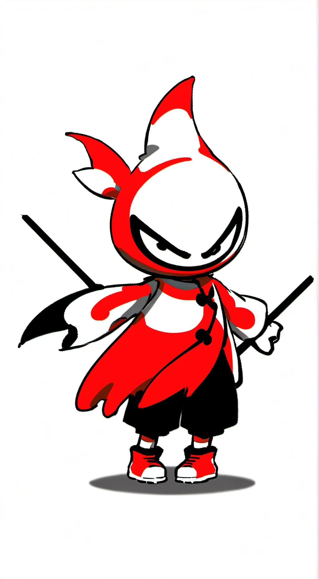 ai character: Flame background