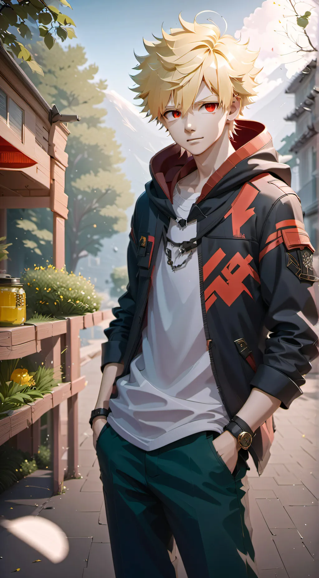 ai character: 💥Bakugo💥 background