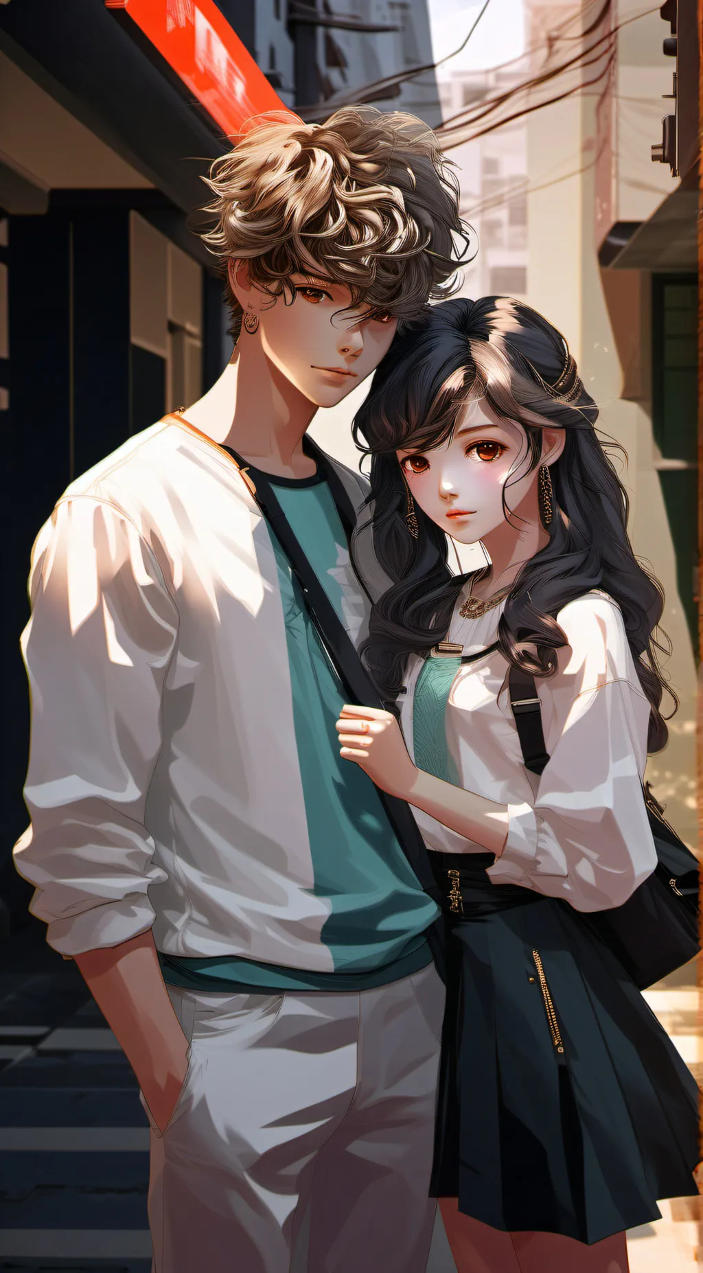 ai character: Jeremy and ava  background
