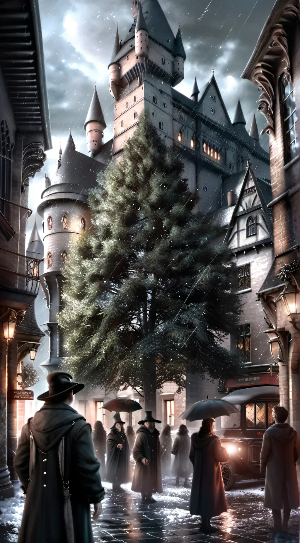 ai character: Hogwarts  background