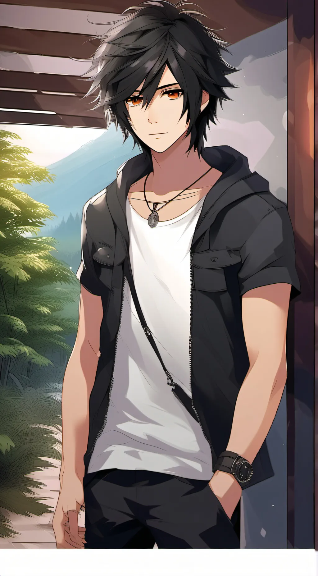 ai character: Leon background