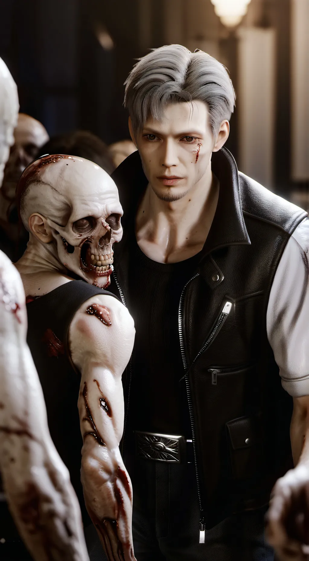 ai character: zombie accopalipse background