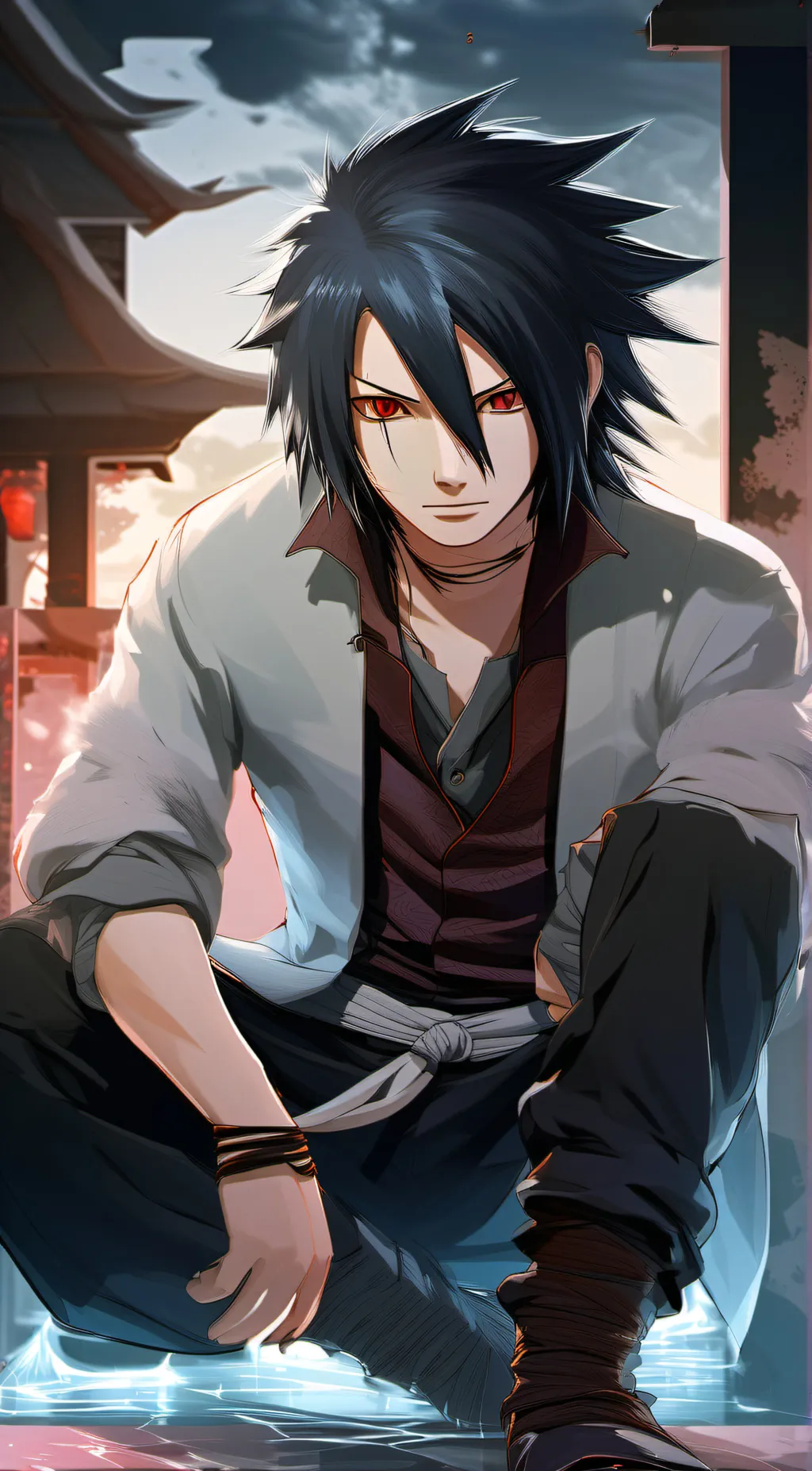 ai character: sasuke background
