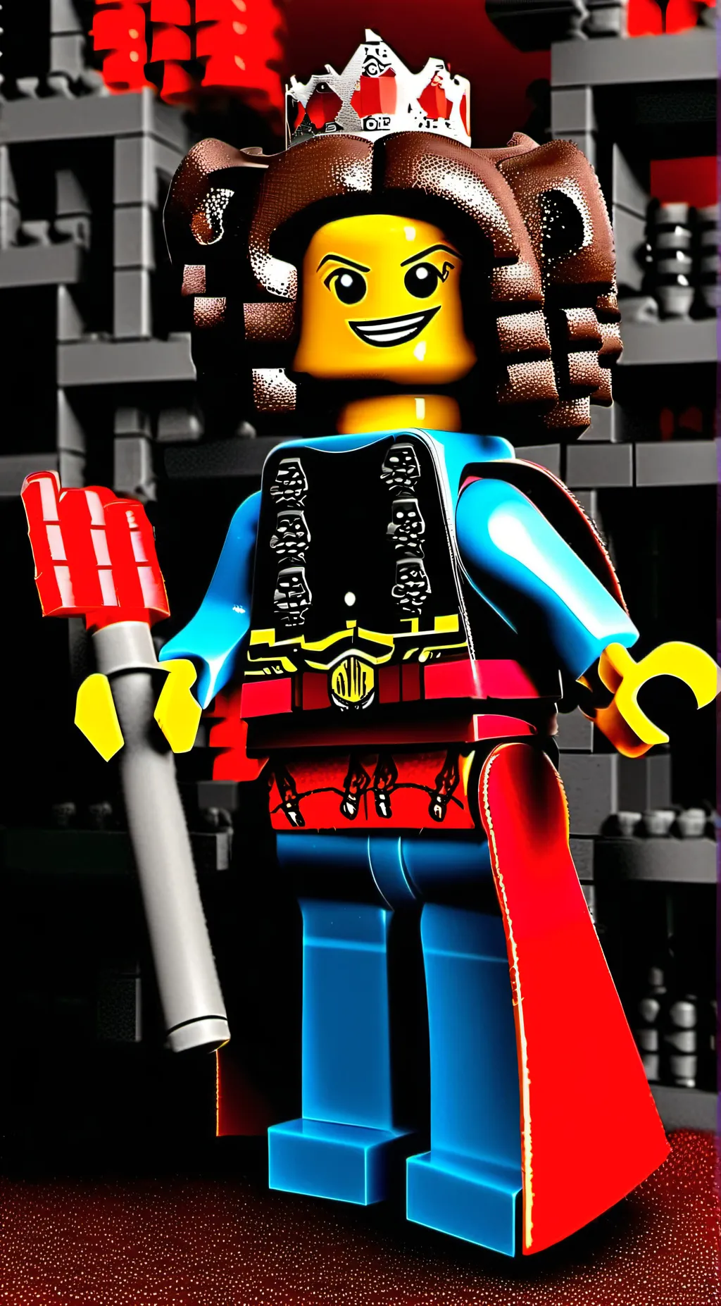 ai character: Lucy Lego movie2 background