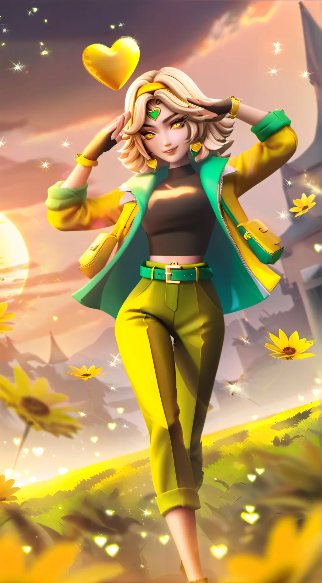 ai character: Girl dio background
