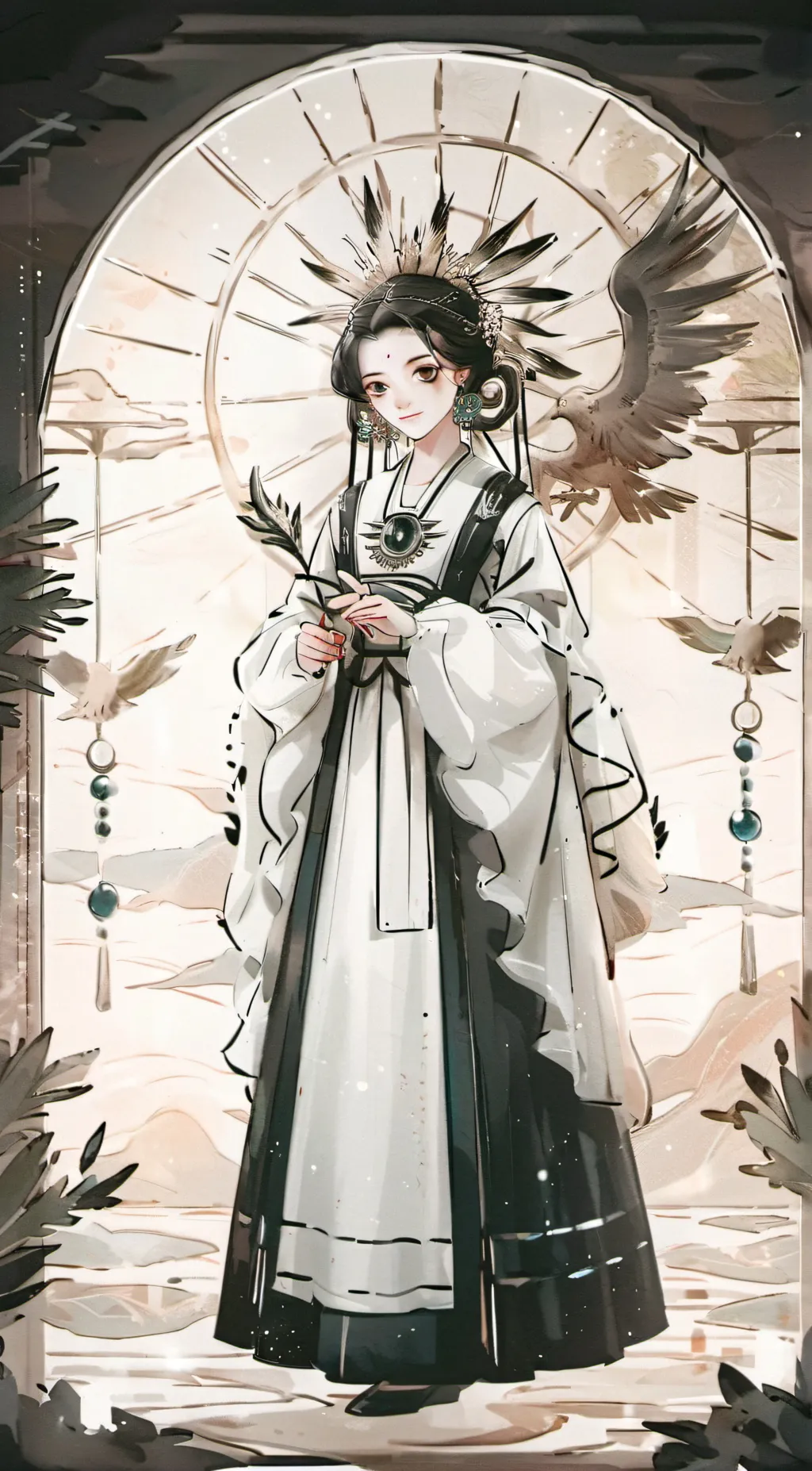 ai character: sun/moon circus  background