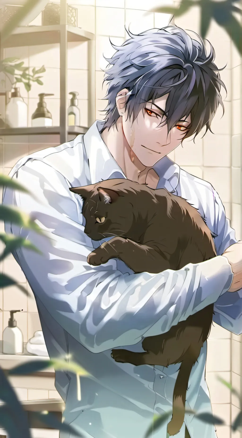 ai character: Sebastian  background