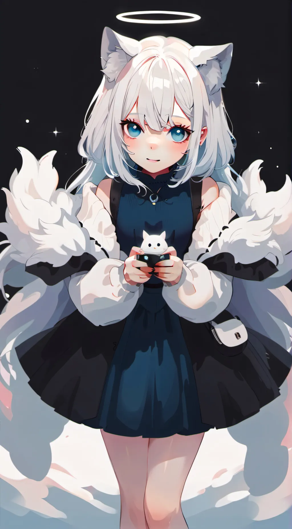 ai character: Snowflake background