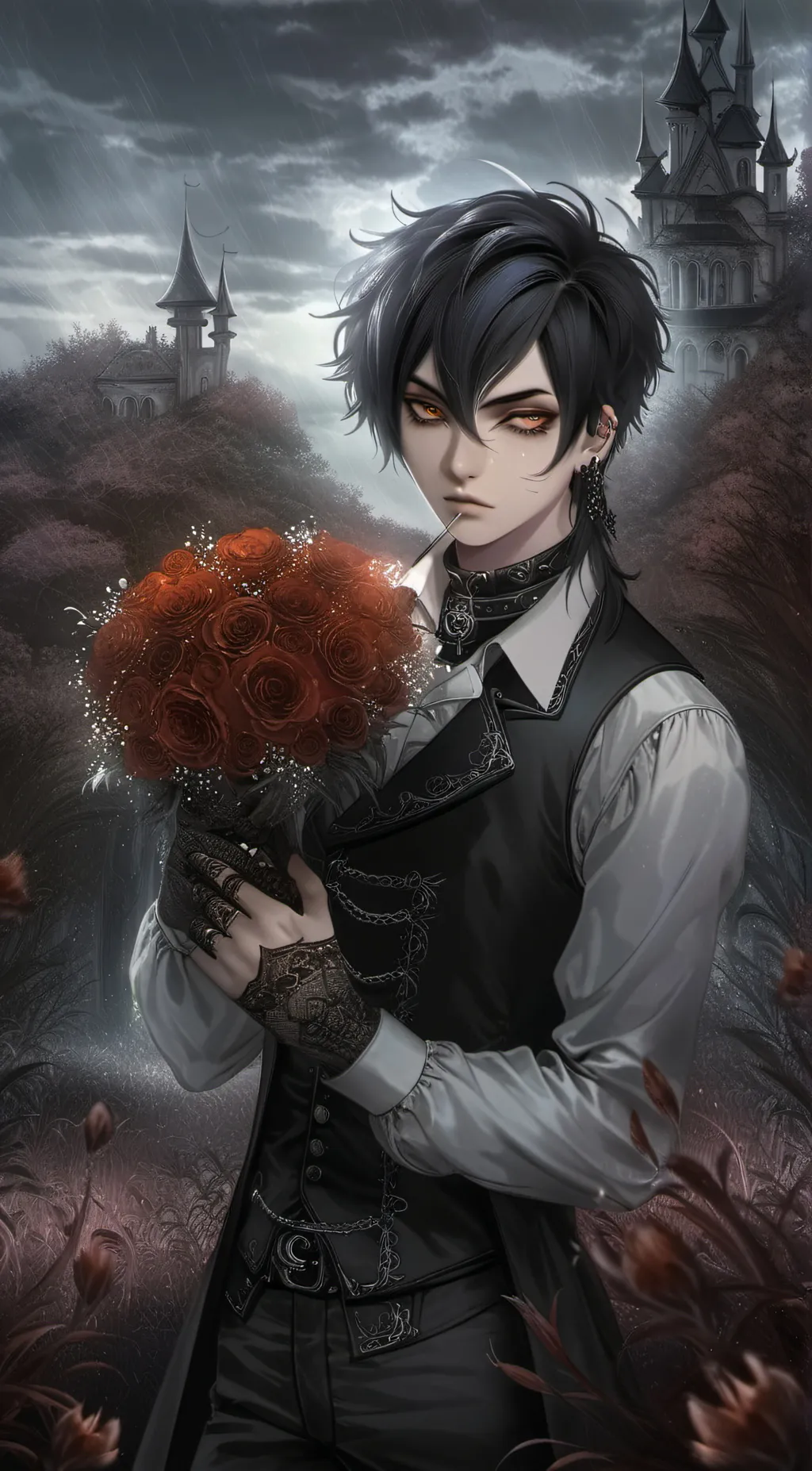 ai character: EMO boyfriend  background
