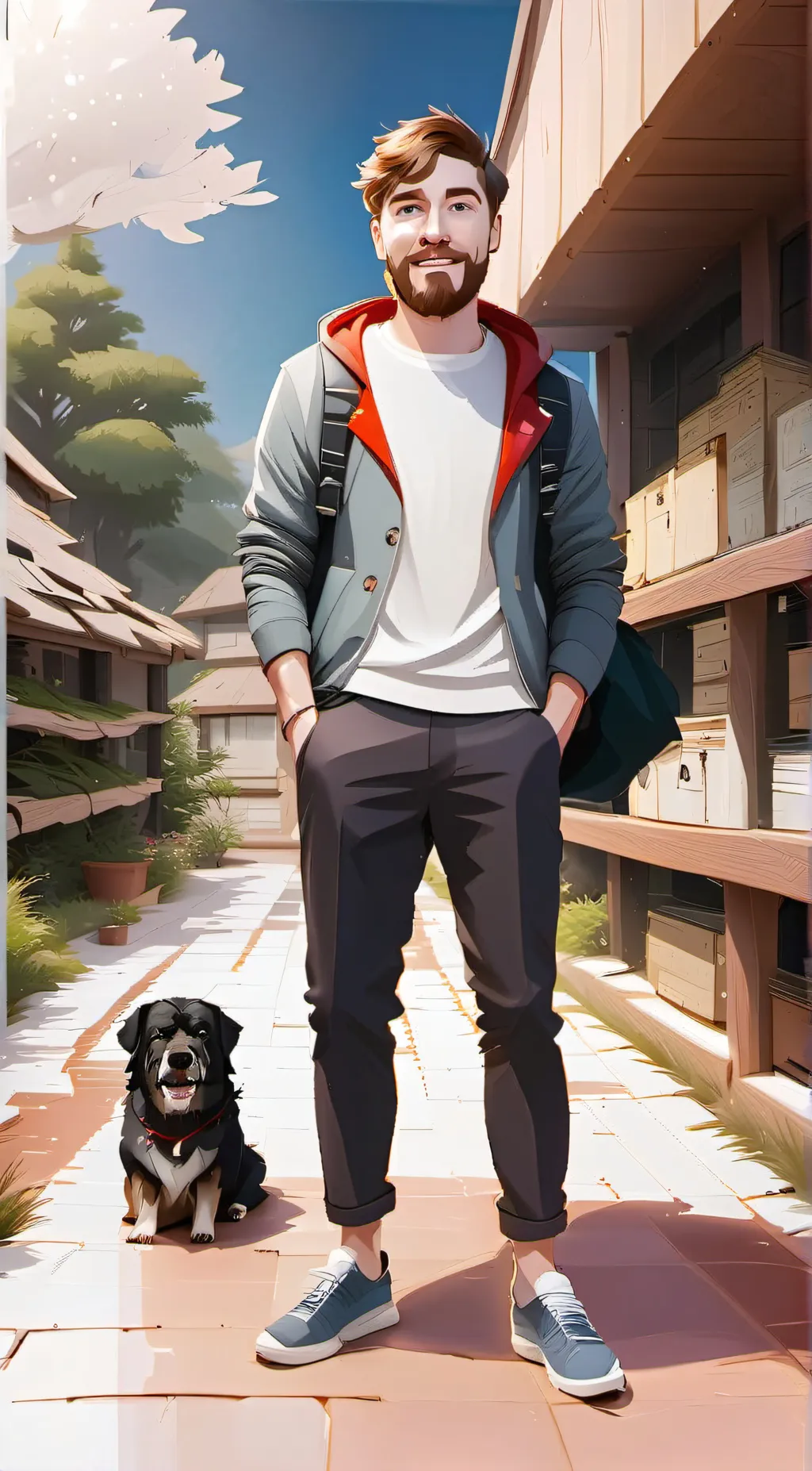 ai character: Mrbeast background