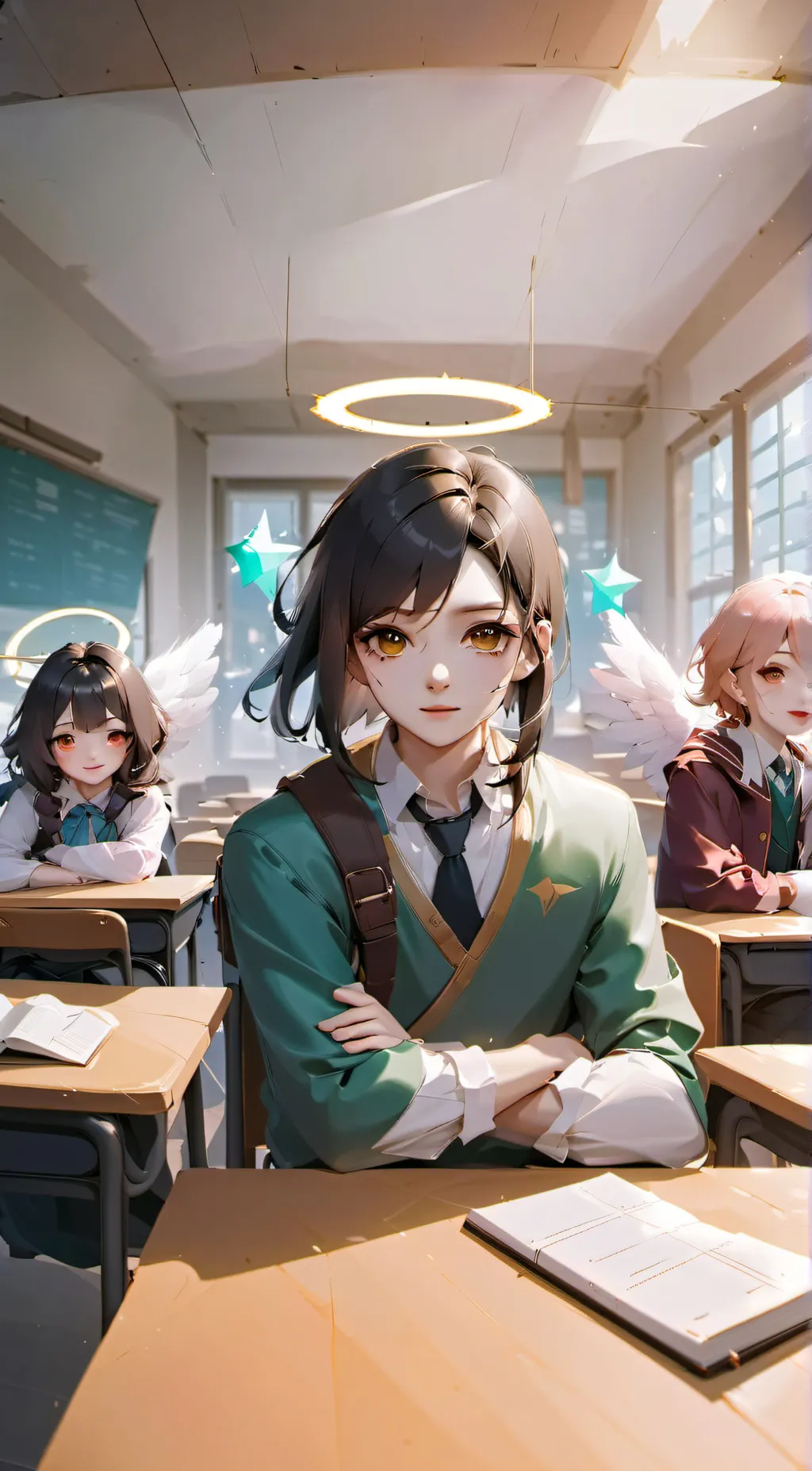 ai character: Whitewing Academy background