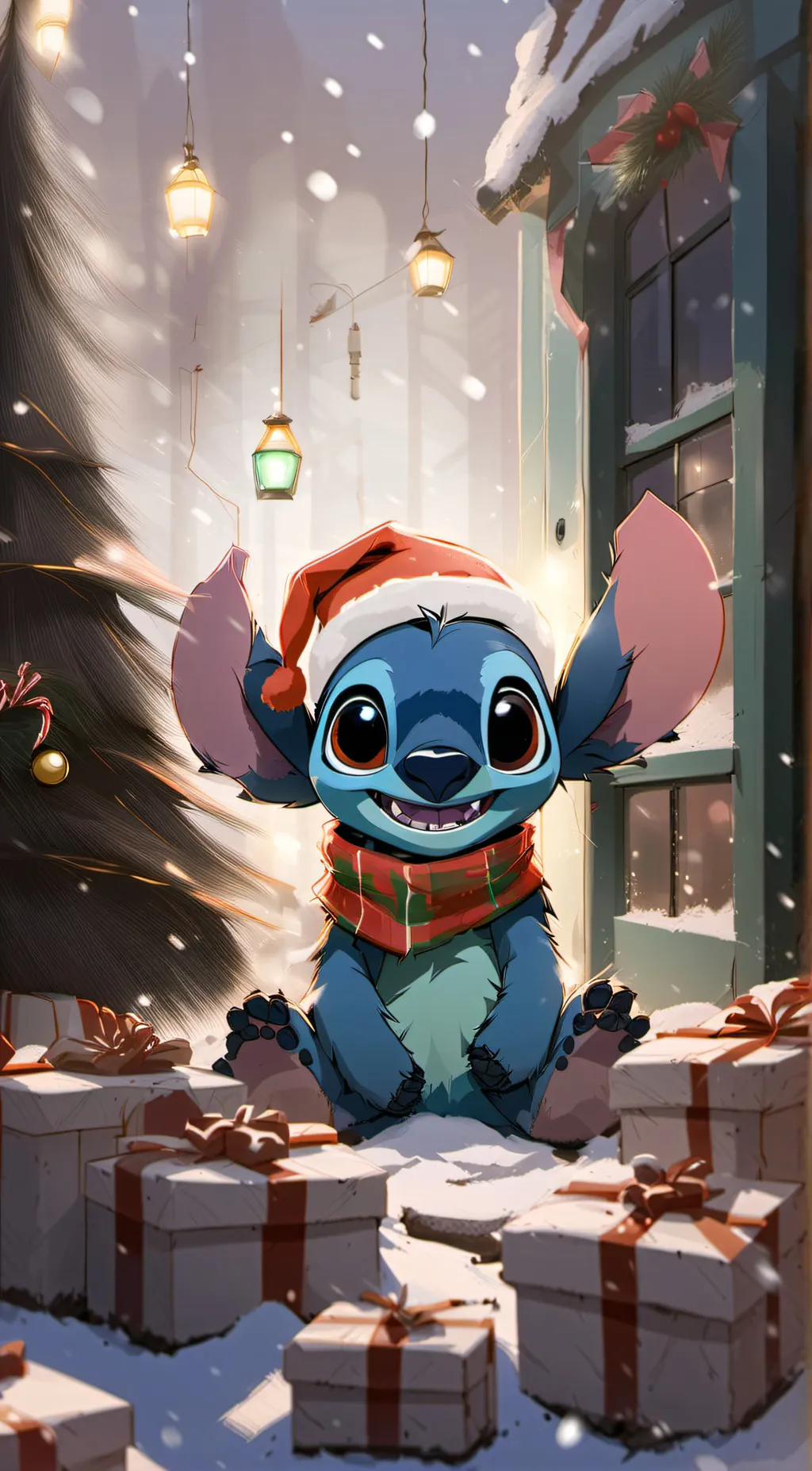ai character: stitch💅💄 background