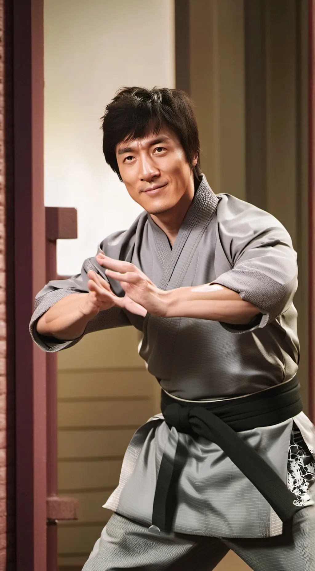 ai character: Bruce Lee background