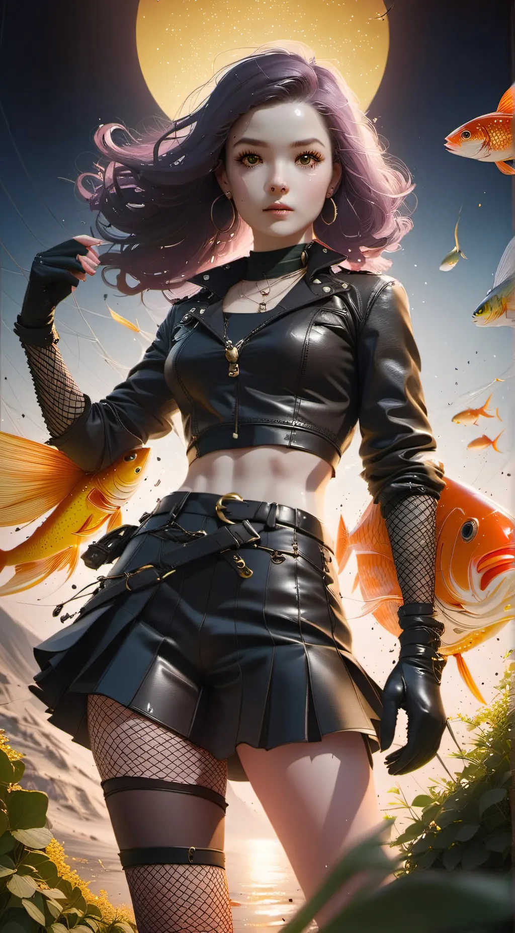 ai character: high school girl background