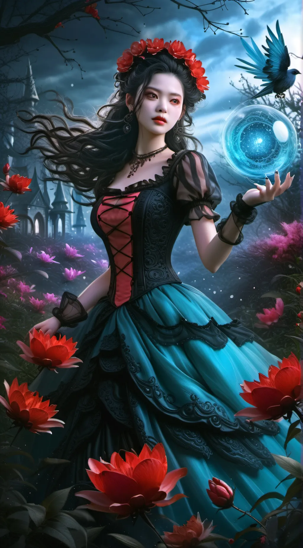 ai character: Elvira  background
