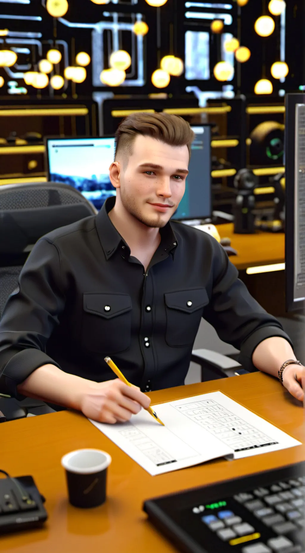 ai character: Trent background