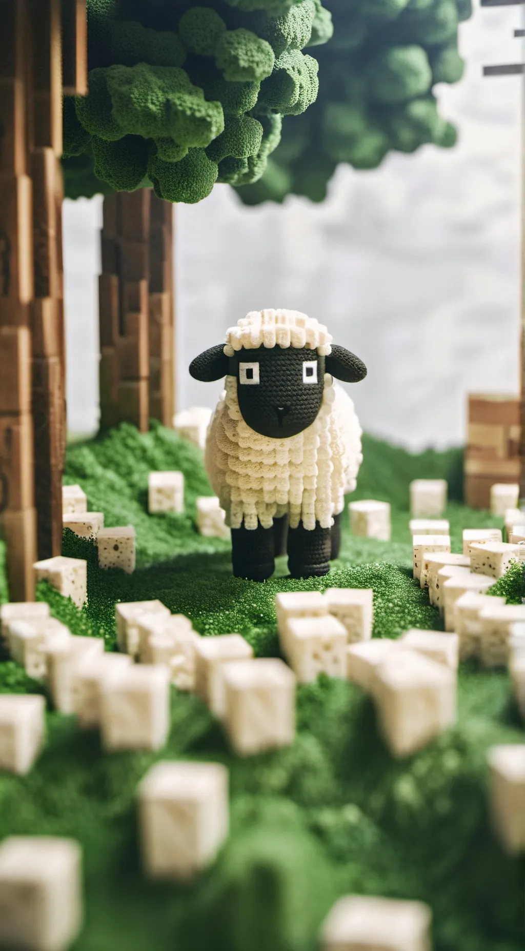 ai character: Minecraft seep background