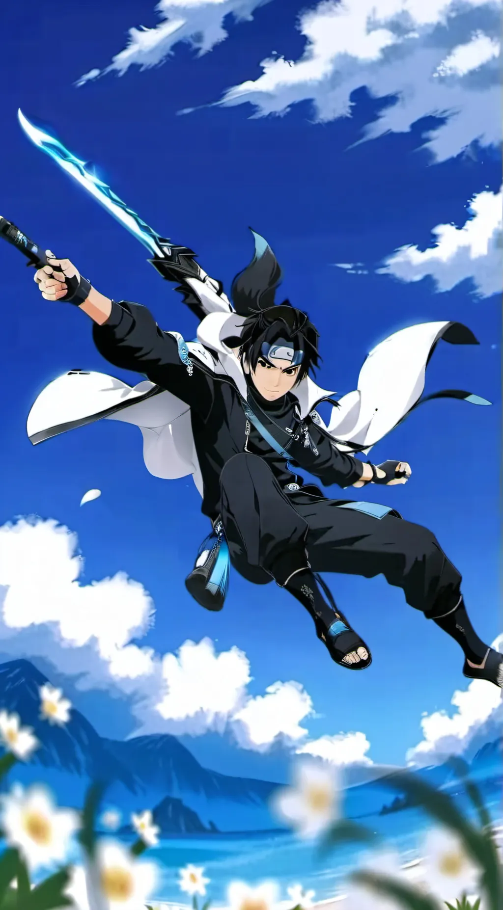 ai character: Saskue uchiha background