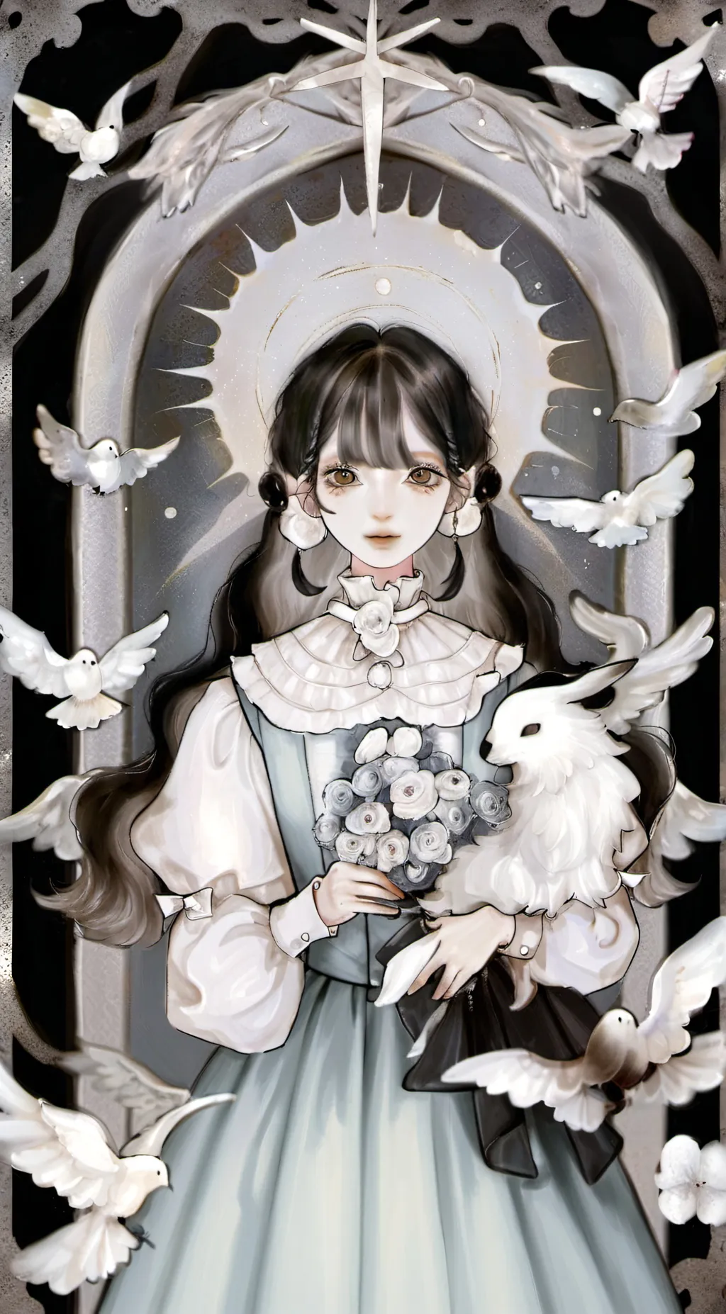 ai character: Heaven  background