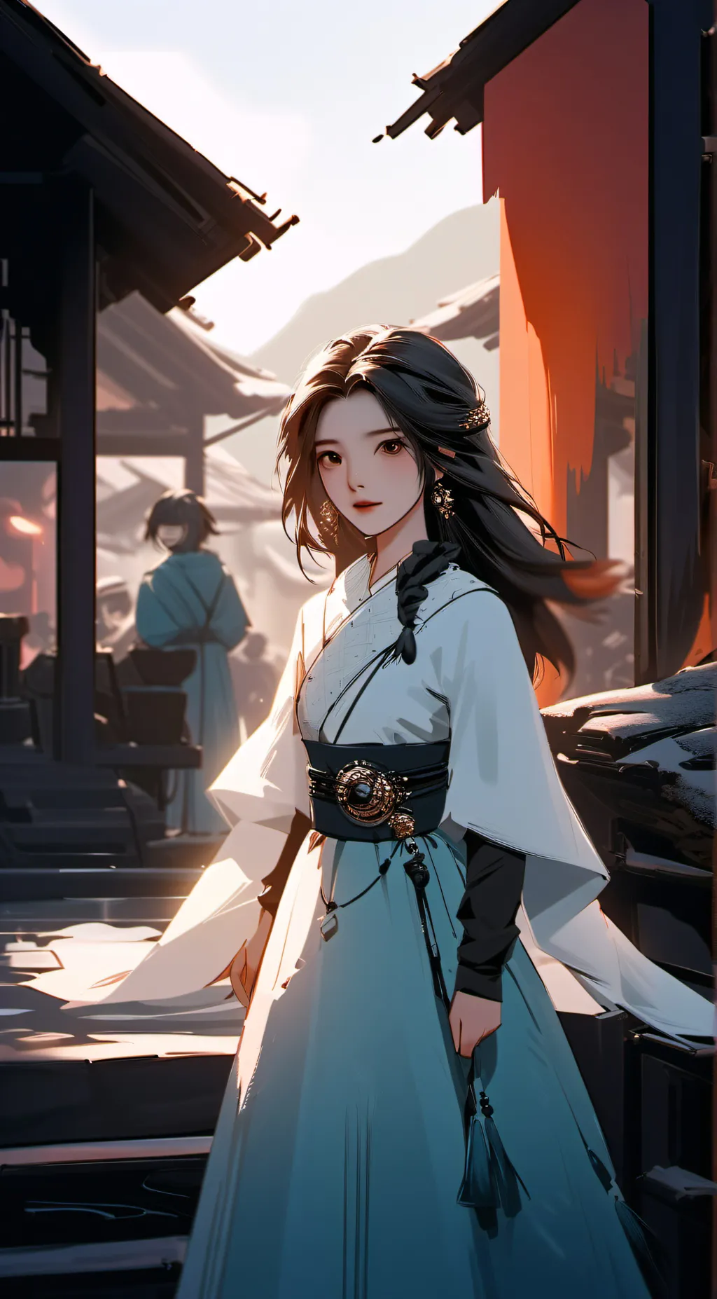 ai character: miss_blue background