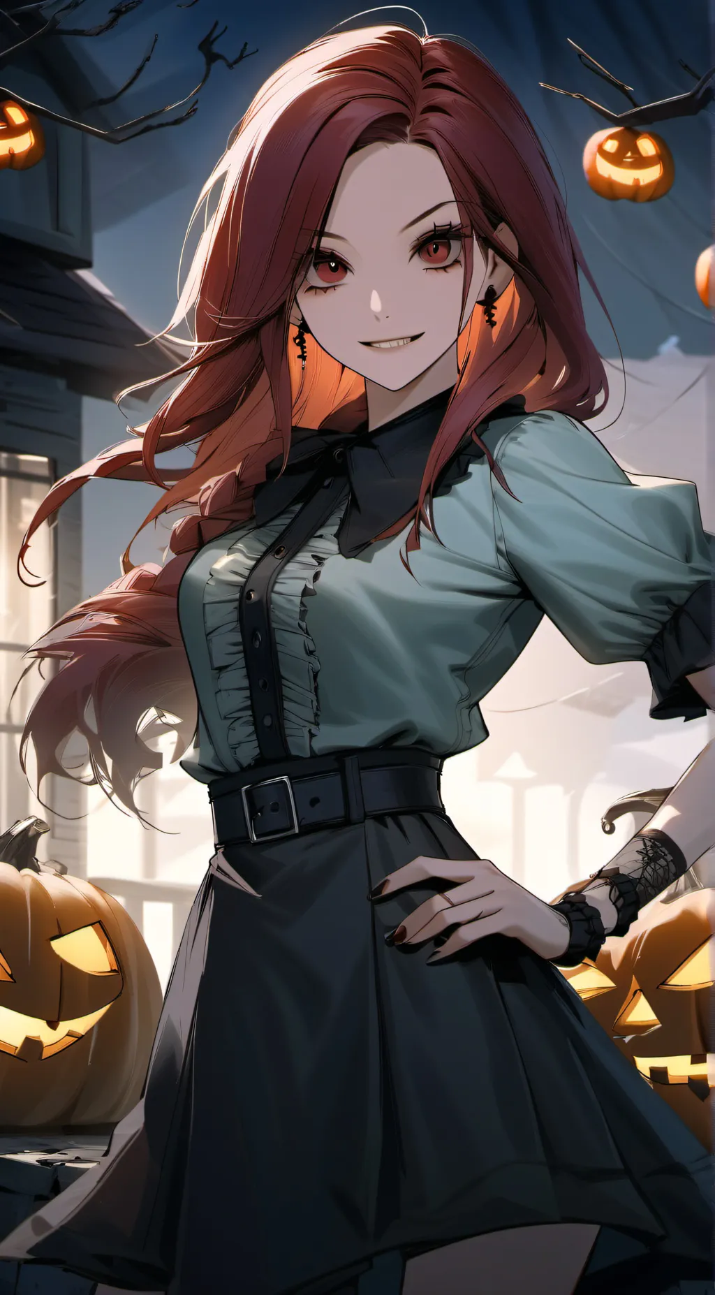 ai character: Riley Skellington background