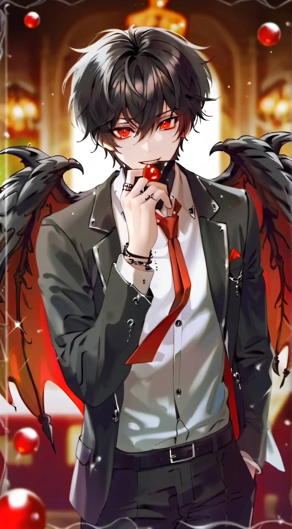 ai character: Crimson background