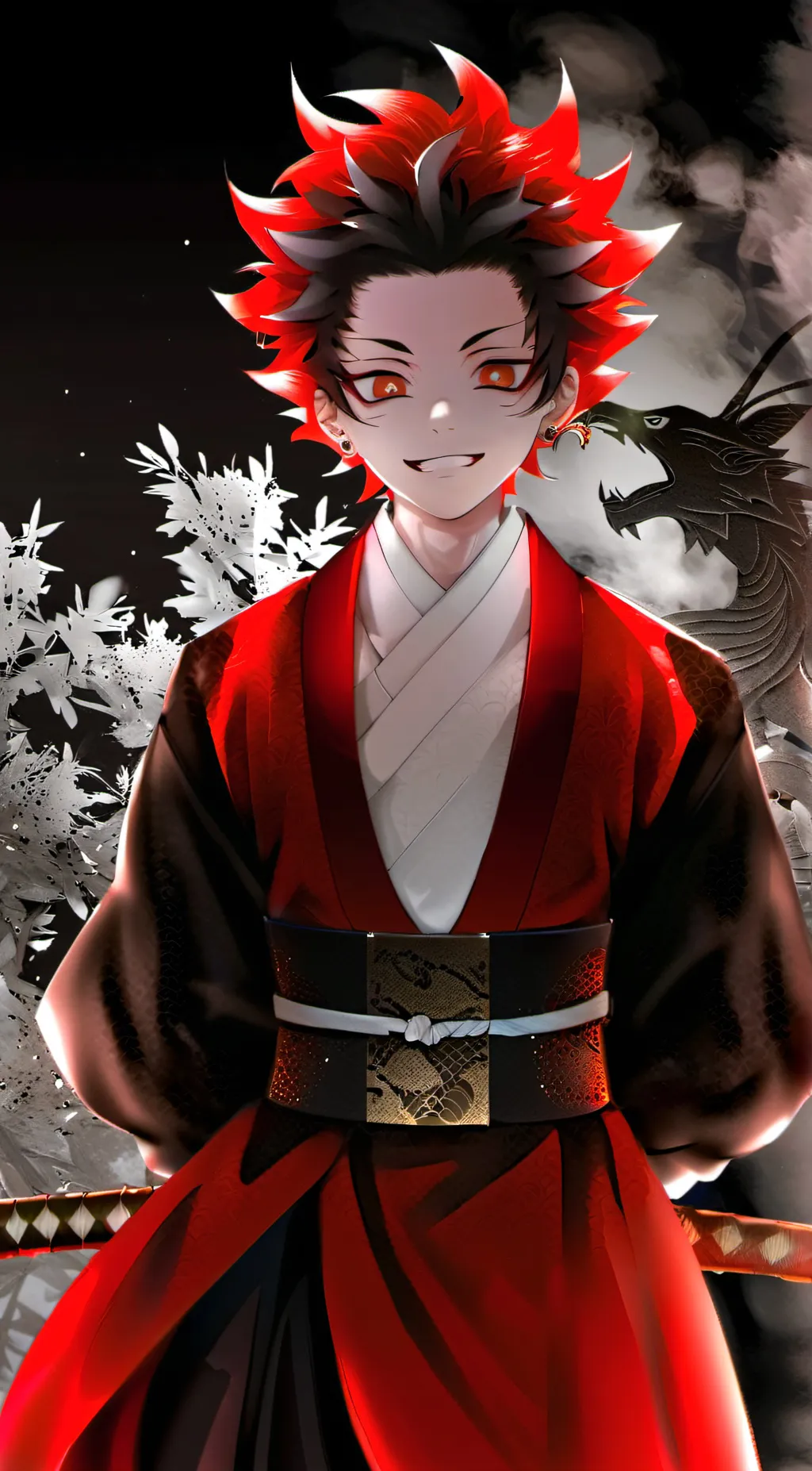 ai character: demon king Tanjiro background