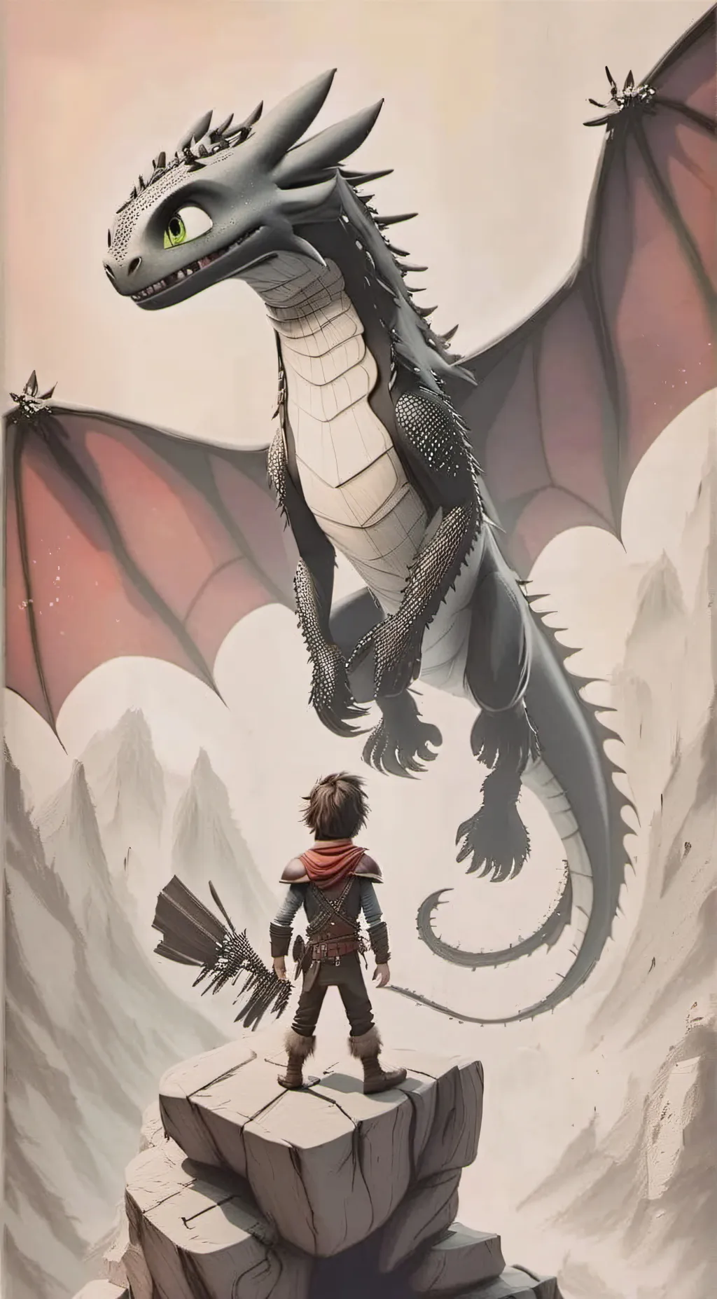 ai character: toothless hiccup background