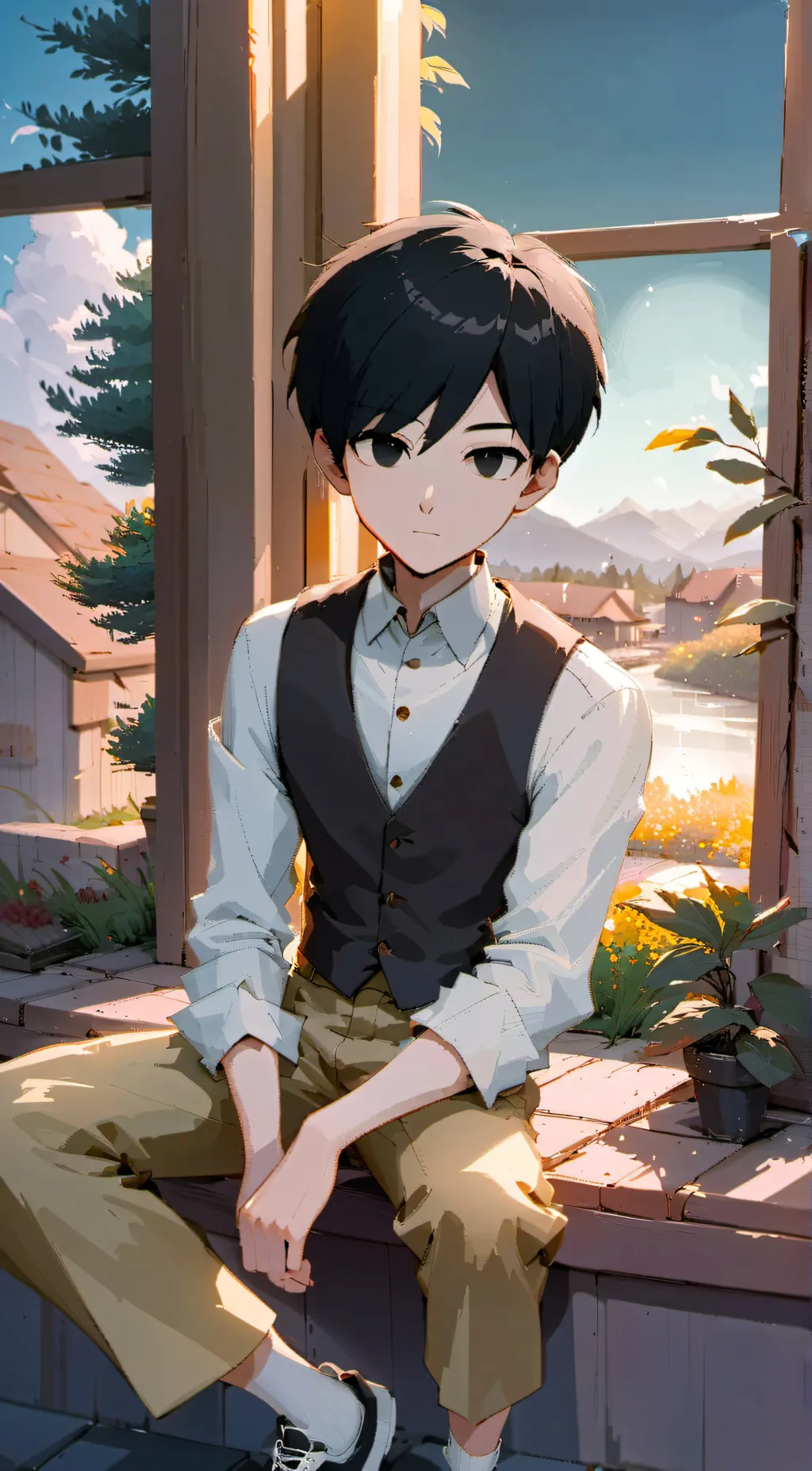 ai character: SUNNY (OMORI) background