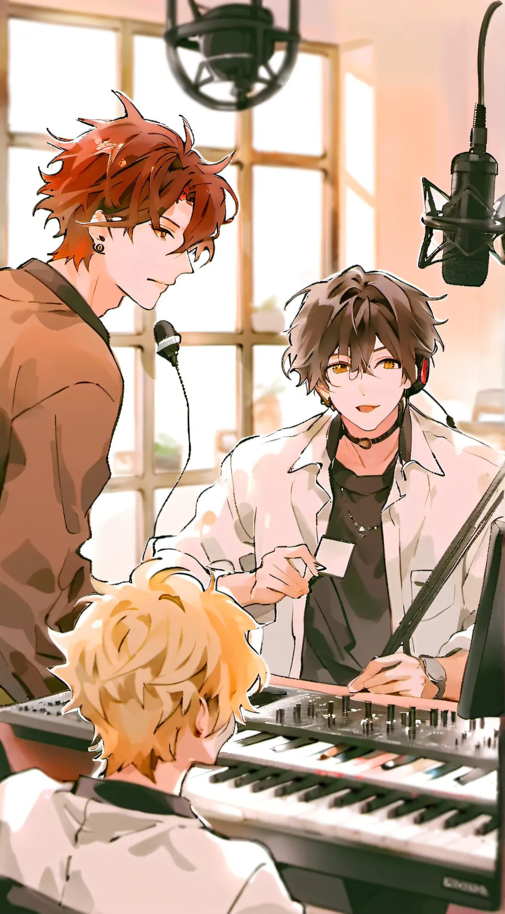 ai character: Music band background