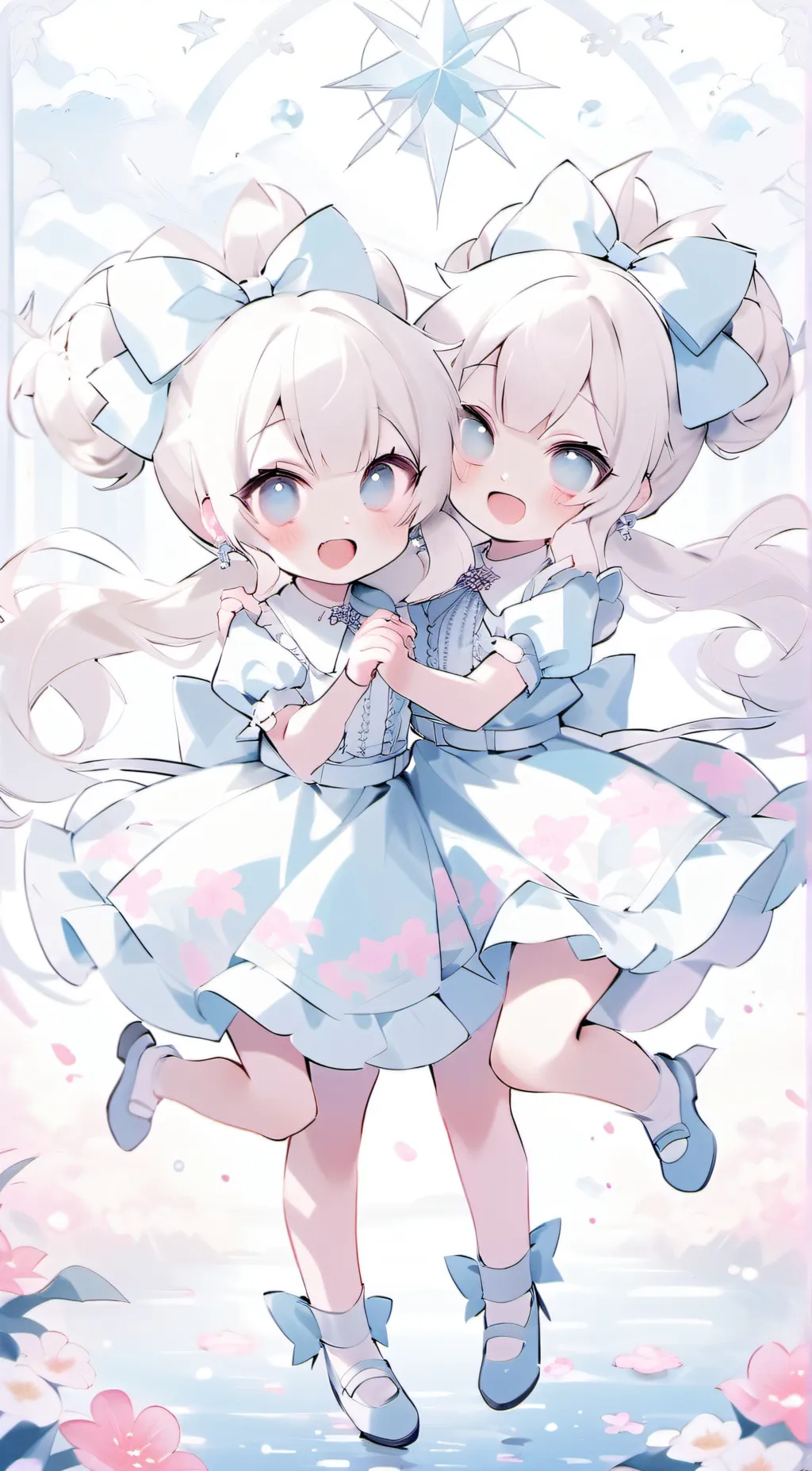 ai character: twin cats background