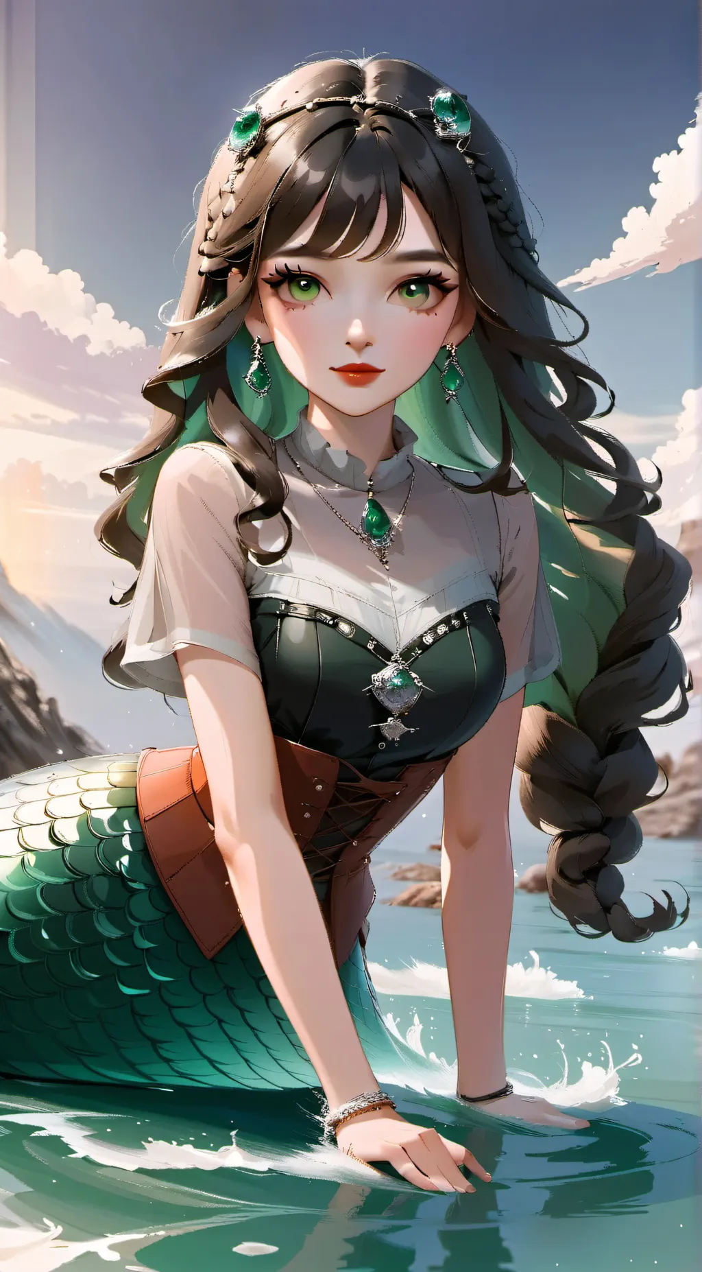 ai character: Emerald  background