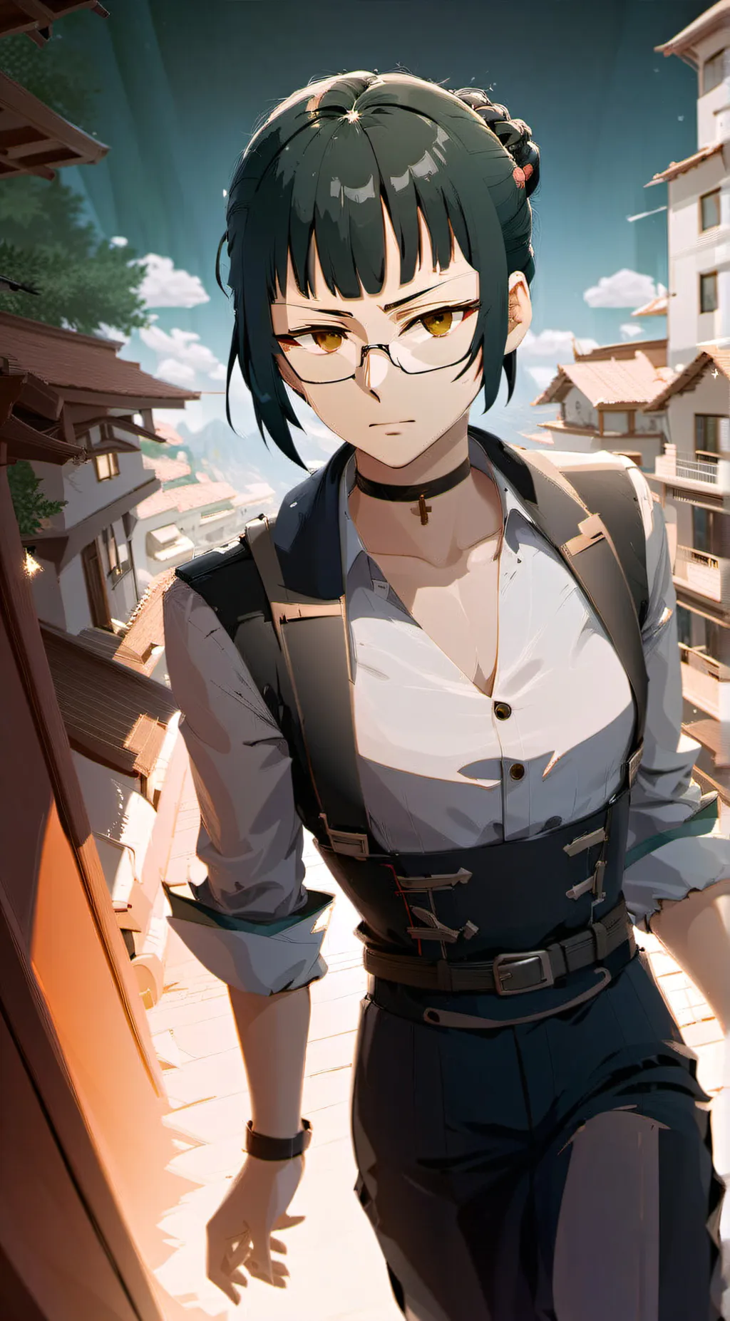 ai character: Maki zinin  background