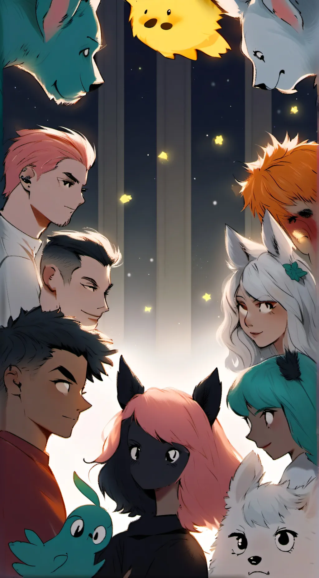 ai character: 😺 Smiling Critters background