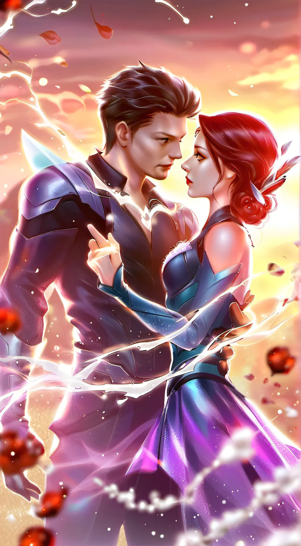 ai character: Natasha x Clint  background