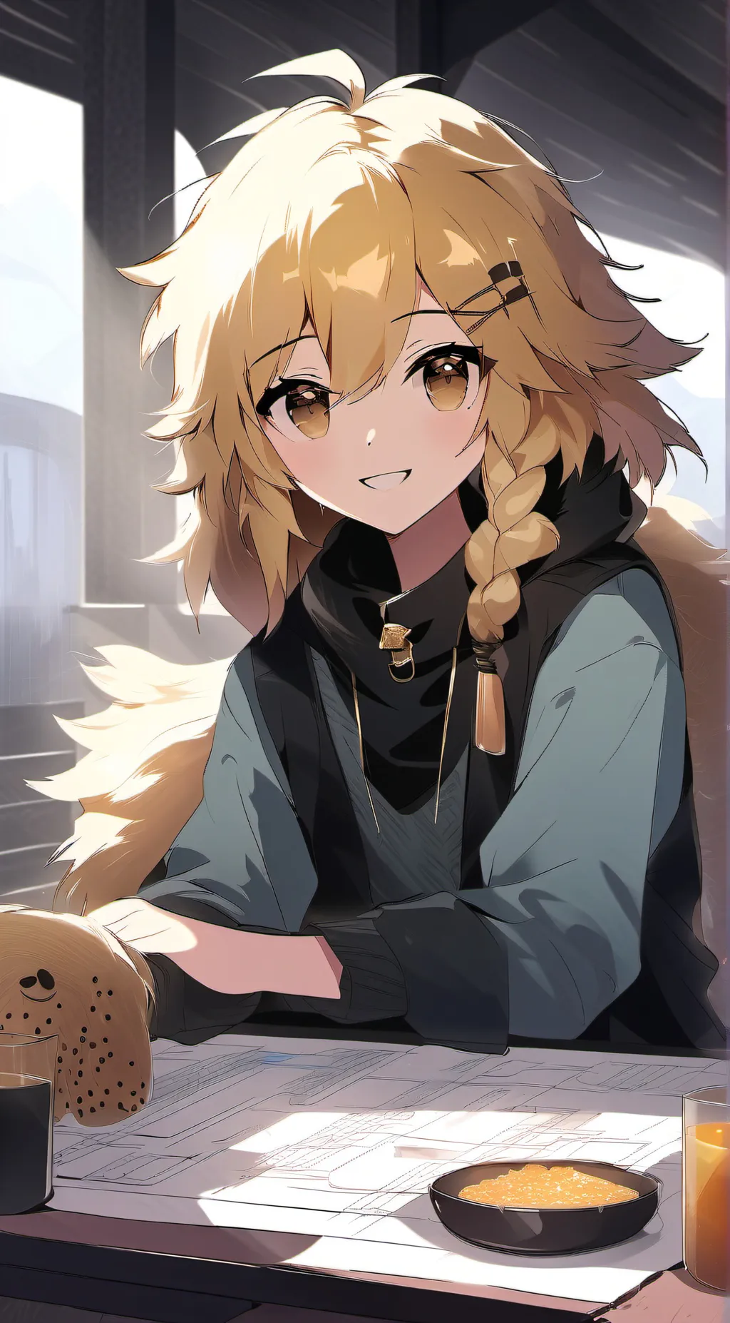 ai character: Sally  background