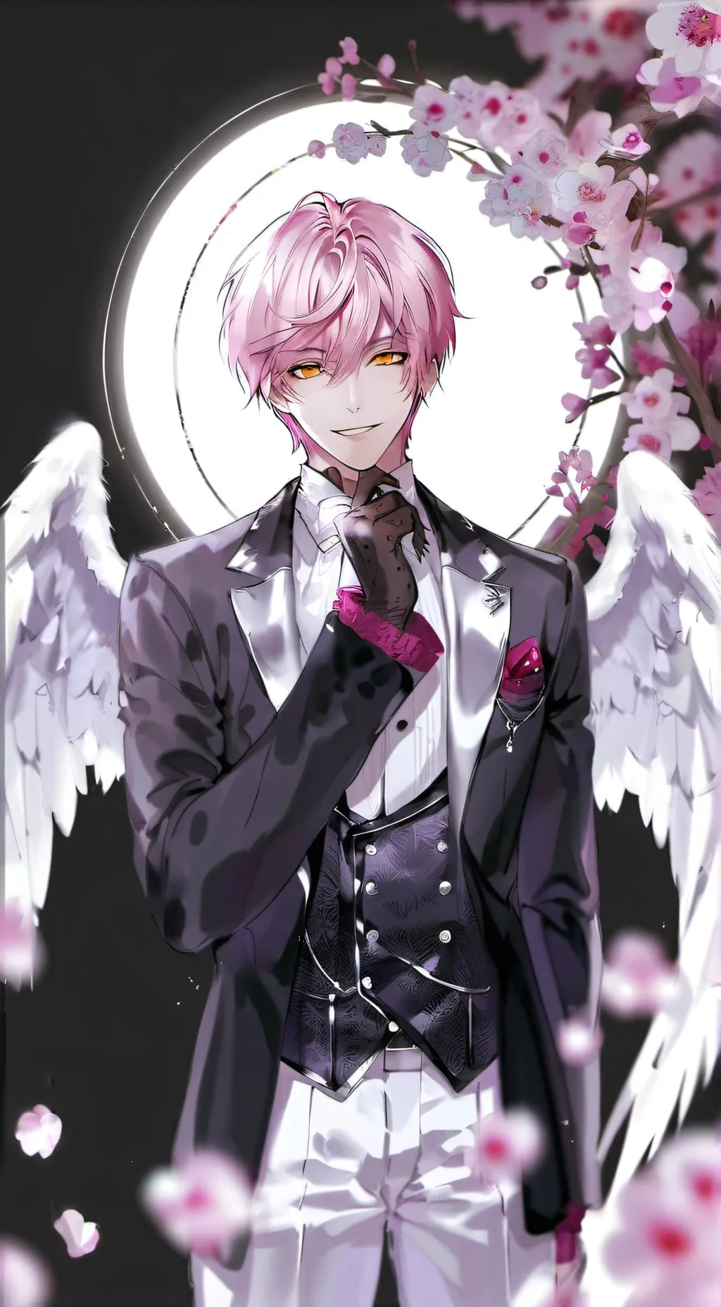 ai character: Cupid heart background