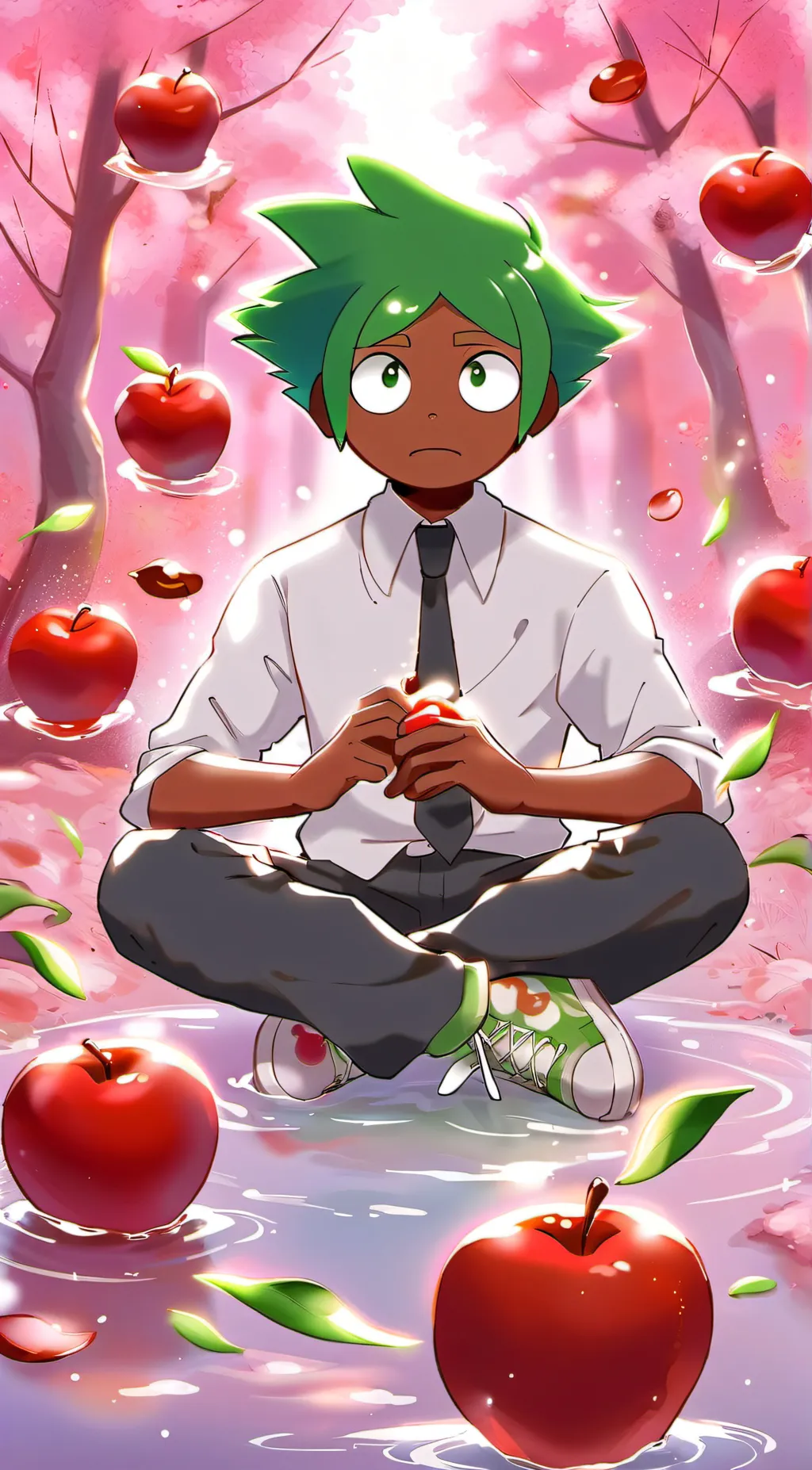 ai character: Andy the Apple  background