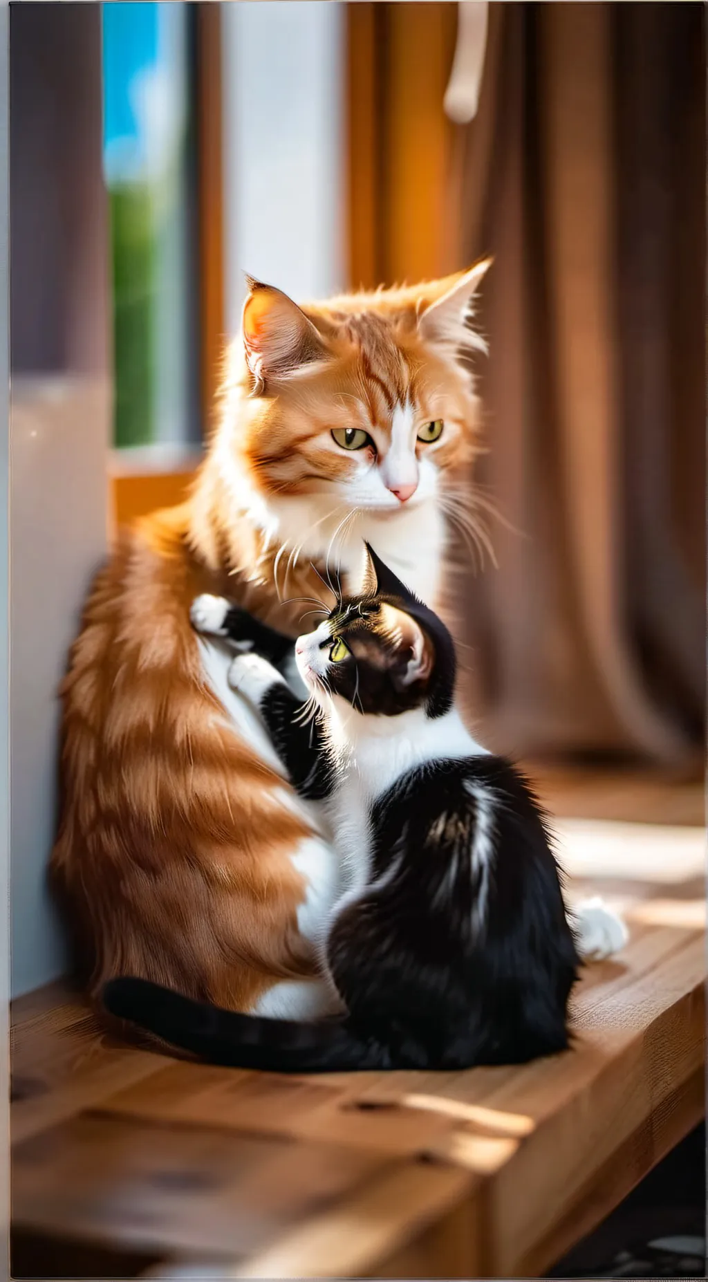 ai character: mama cat background
