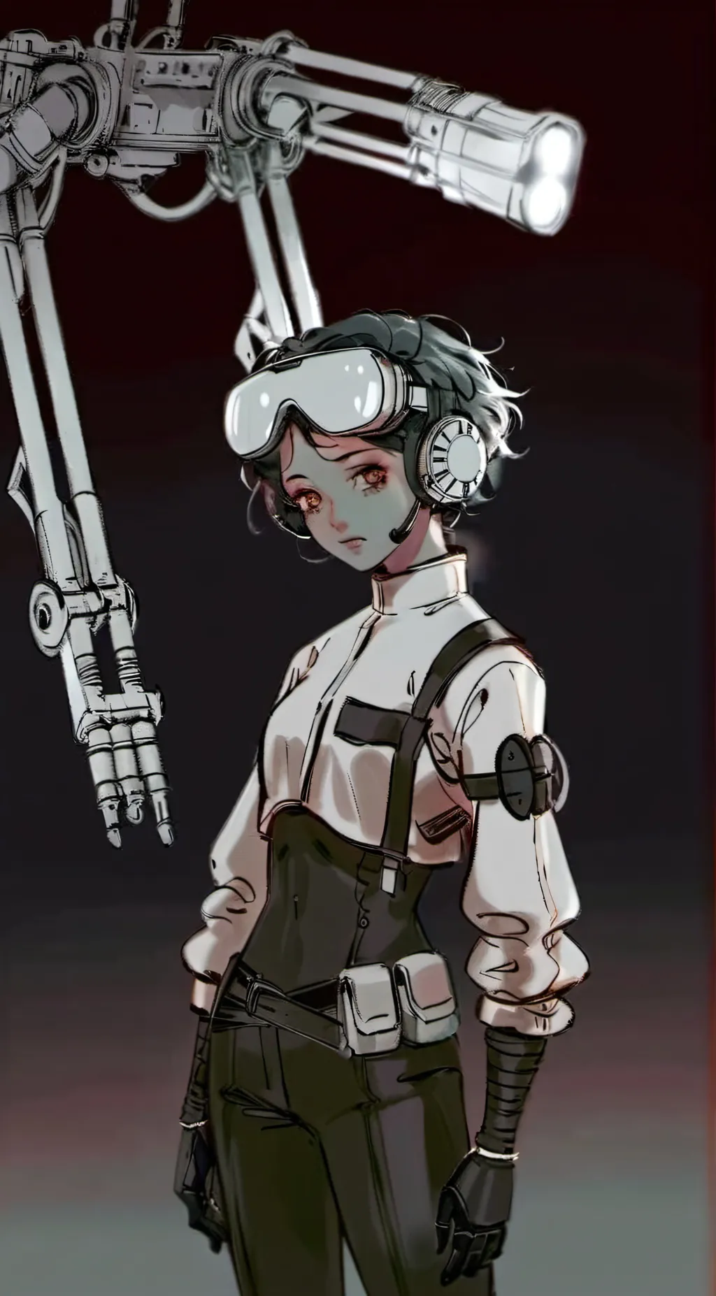 ai character: camera woman  background
