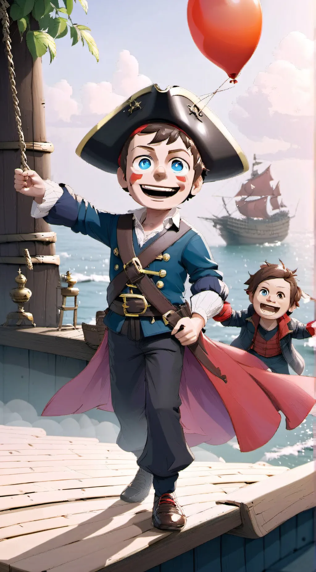ai character: pirate balloon boy background