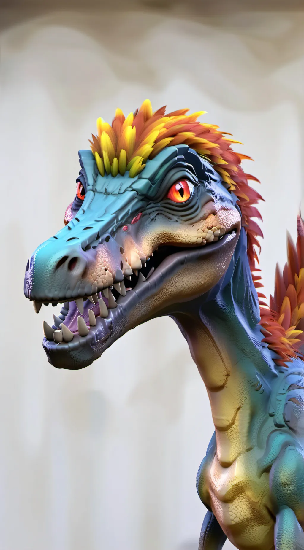 ai character: velociraptor  background